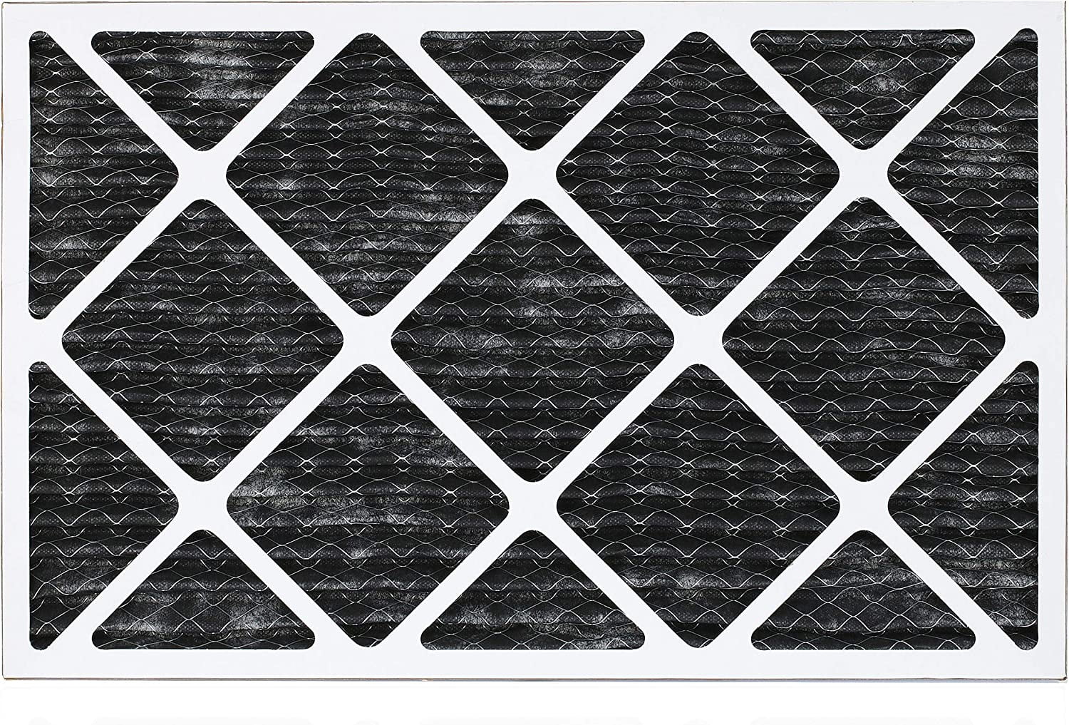 Filterbuy 14x20x1 MERV 8 Odor Eliminator Pleated HVAC AC Furnace Air Filters with Activated Carbon (1-Pack)