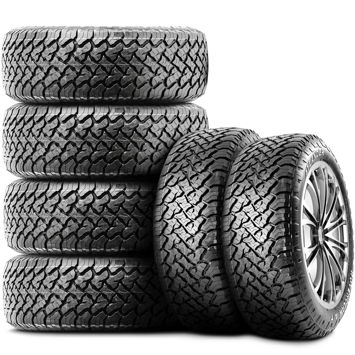 Atlander Roverclaw A/T LT 245/75R16 Load E 10 Ply AT All Terrain Tire Fits: 2015 Toyota Tacoma TRD Pro, 1995-2002 Chevrolet Tahoe LT