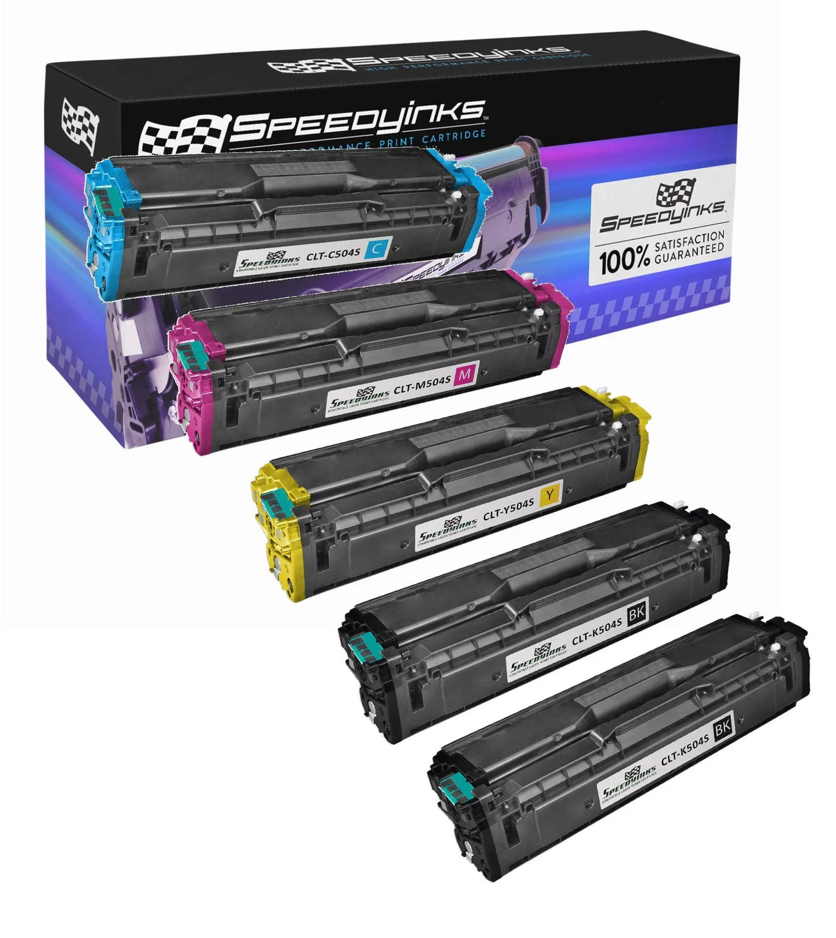 Speedy Inks Toner Cartridge Replacement for Samsung CLT-504S Series (2 Black, 1 Cyan, 1 Magenta, 1 Yellow, 5-Pack)