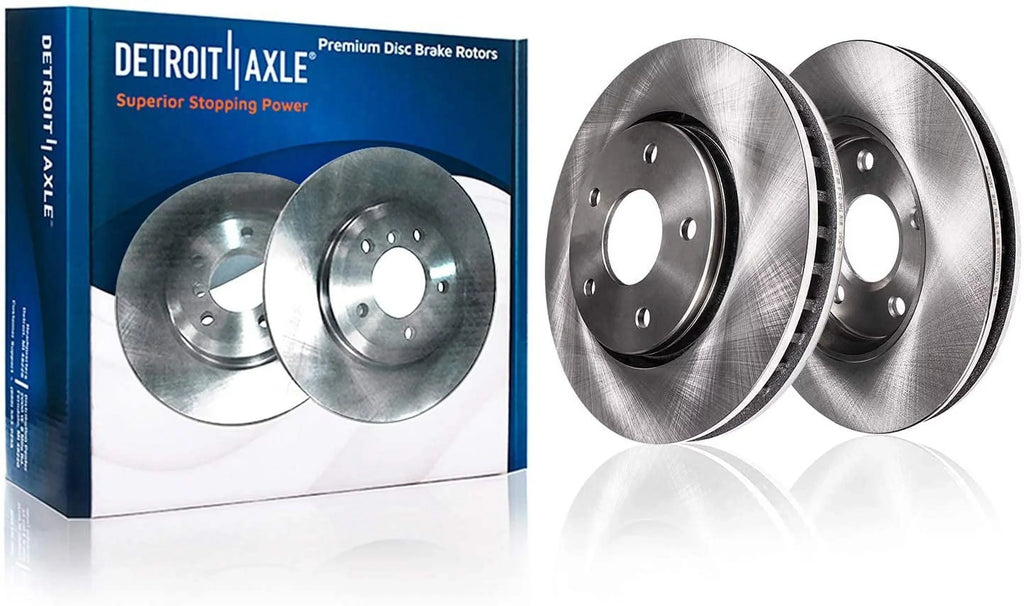 Detroit Axle - Front Brake Kit for 2009-2019 Toyota Corolla Matrix Pontiac Vibe, 2008-2014 Scion xD Replacement 2009 2010 2011 2012 2013 2014 Disc Brake Rotors Ceramic Brakes Pads