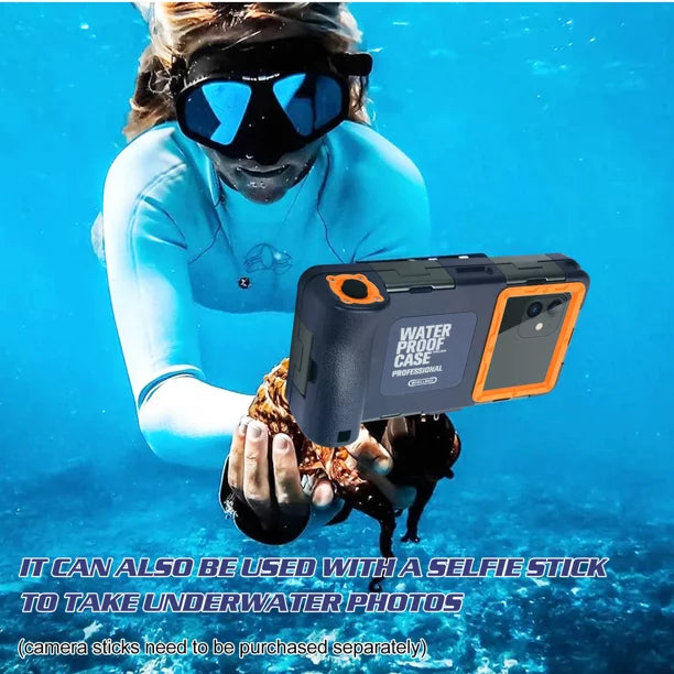 UrbanX Professional [15m/50ft] Swimming Diving Surfing Snorkeling Photo Video Waterproof Protective Case Underwater Housing for Tecno Pova Neo And all Phones Up to 6.9 Inch LCD with Lanyard