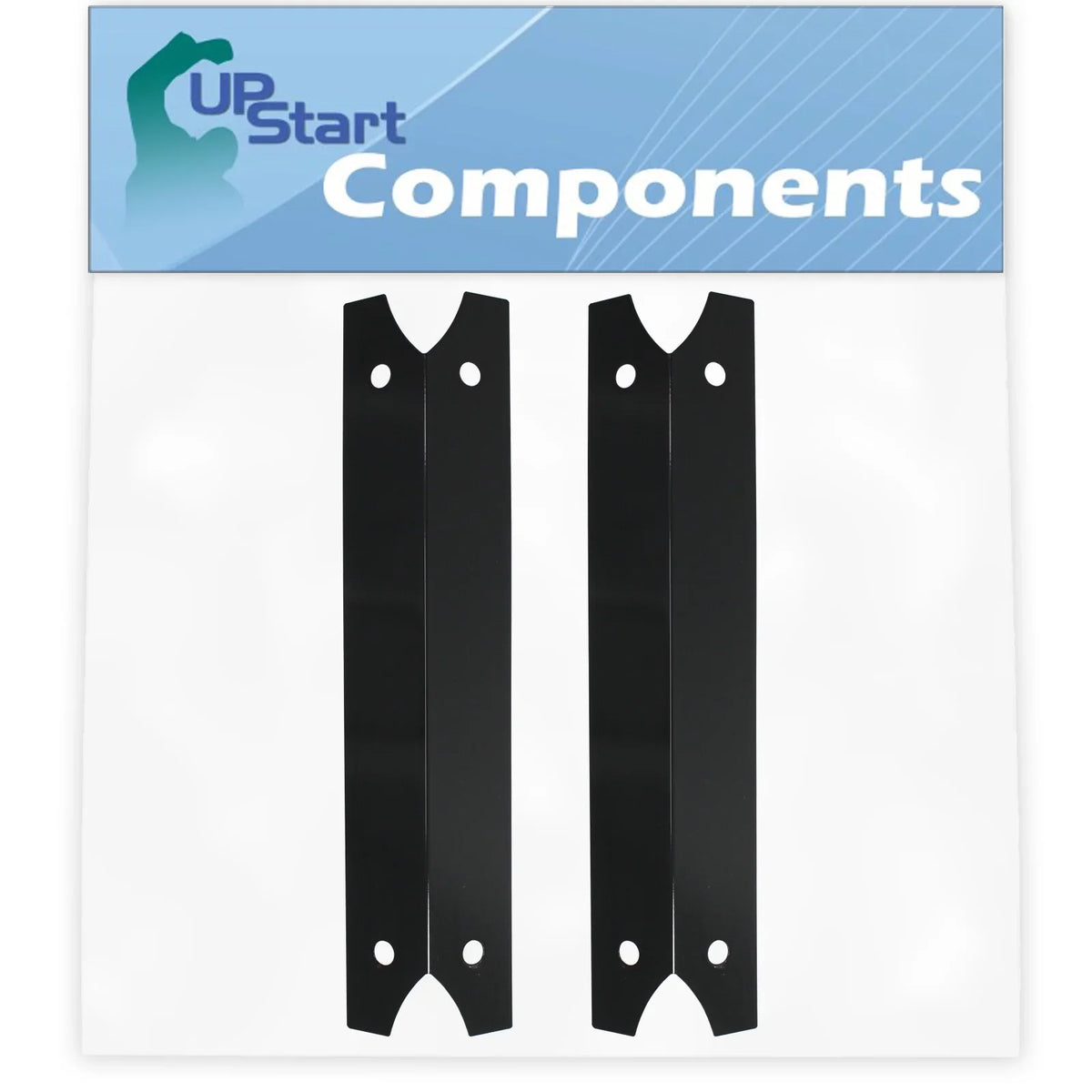 2-Pack BBQ Grill Heat Shield Plate Tent Replacement Parts for Charmglow 810-7400-F - Suitable Barbeque Porcelain Steel Flame Tamer, Flavorizer Bar, Vaporizer Bar, Burner Shield 17 3/4"