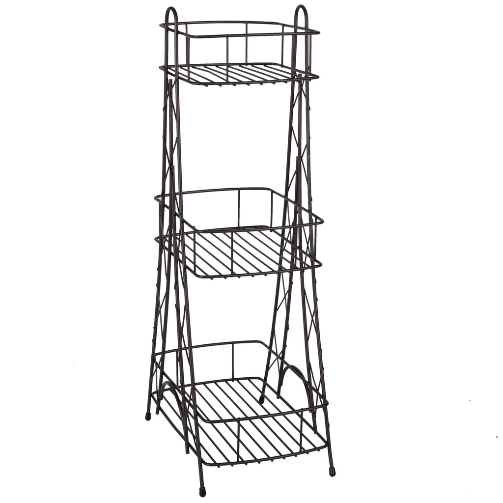 ELLE Paris Ville Des Lumieres Collection Eiffel Tower 3 Tier Spa Tower, 11"x 7"x 24.8" H