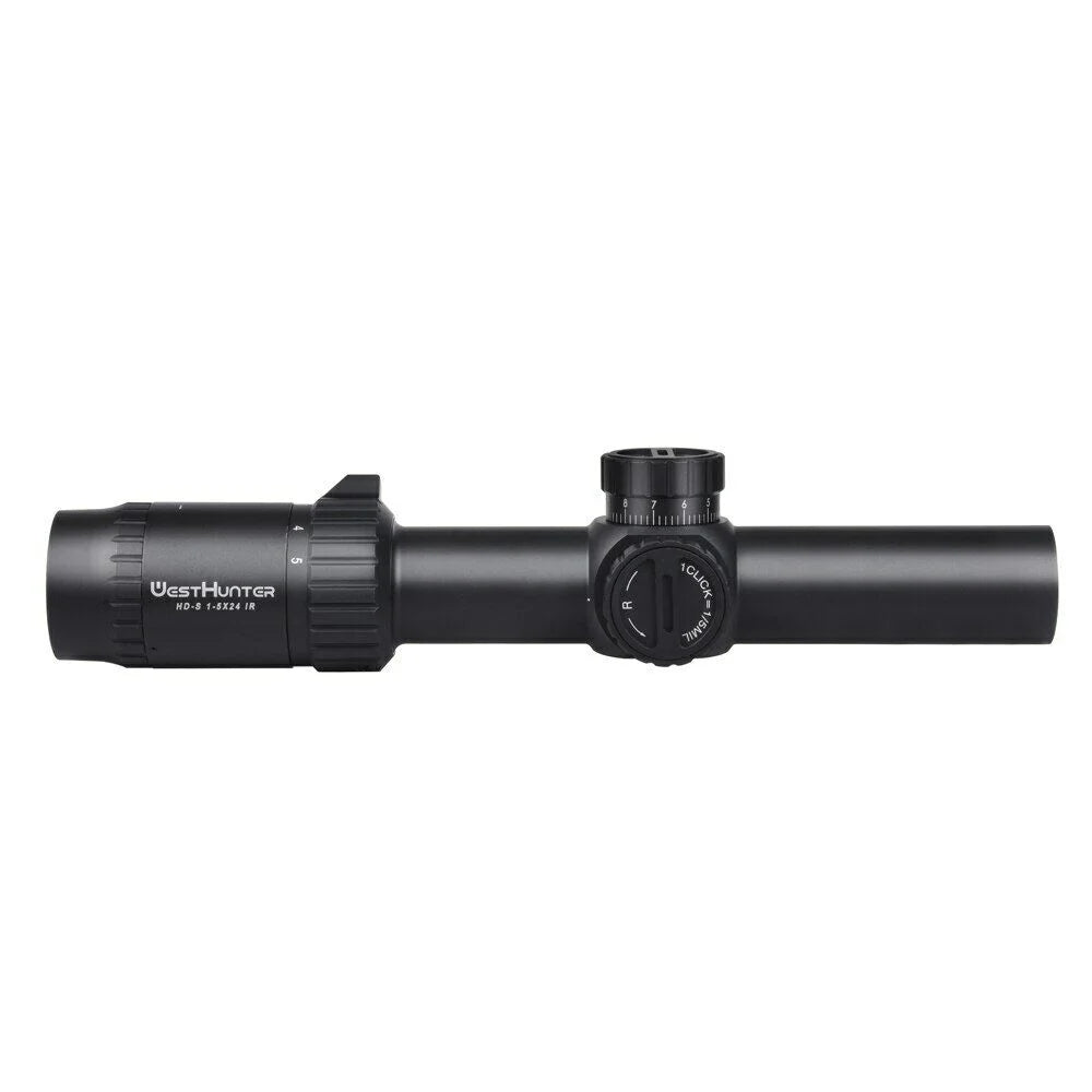 WESTHUNTER HD-S 1-5X24 IR Compact Scope, Illuminated Reticle Sights, One Piece Mount