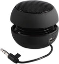 Portable Speaker, Mini USB Speaker with 3.5mm Jack on Bottom for Mobilephone PC Laptop MP3(Black)