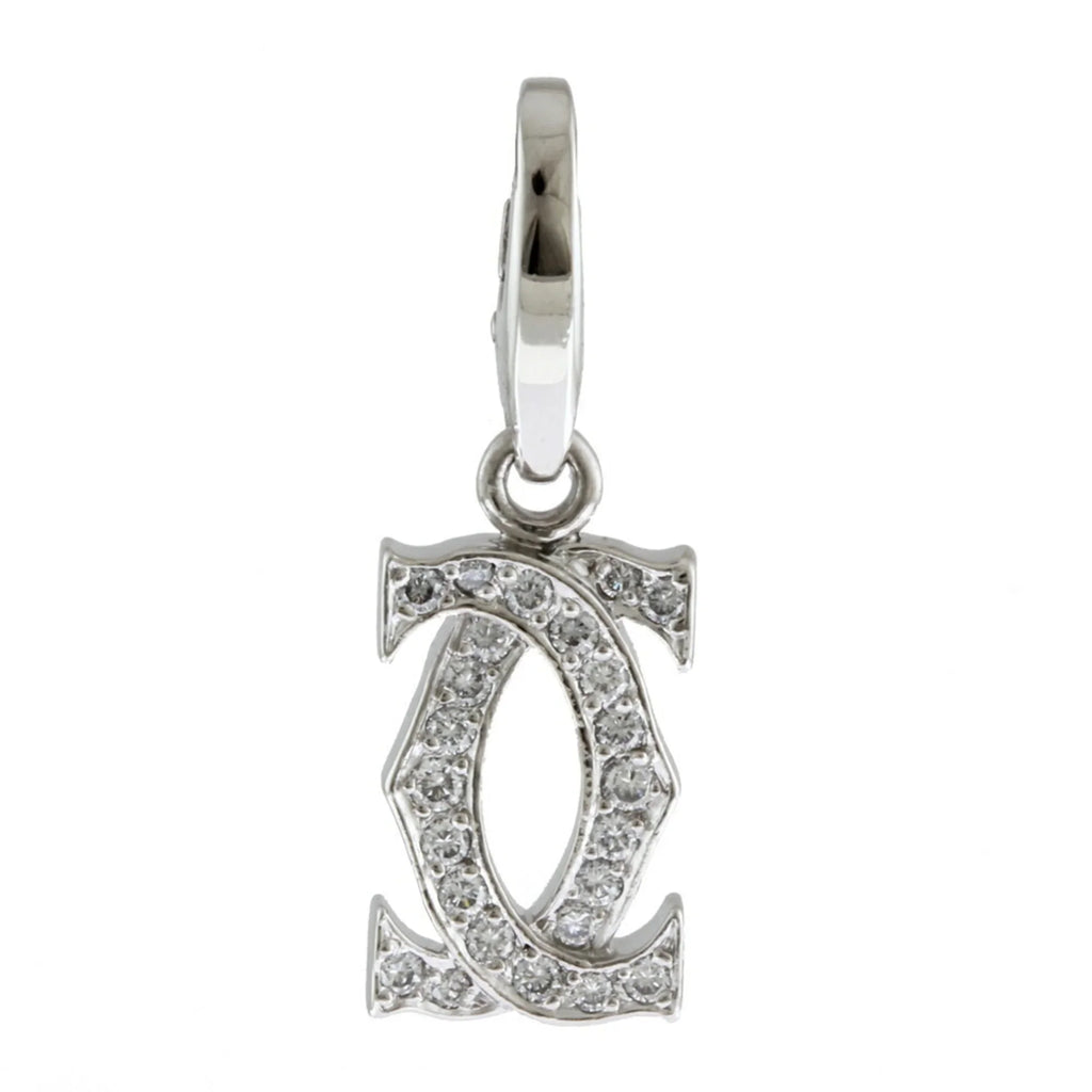 Pre-Owned Cartier 2C Diamond Pendant Top 18K Ladies CARTIER BRJ10000000119251 (Like New)