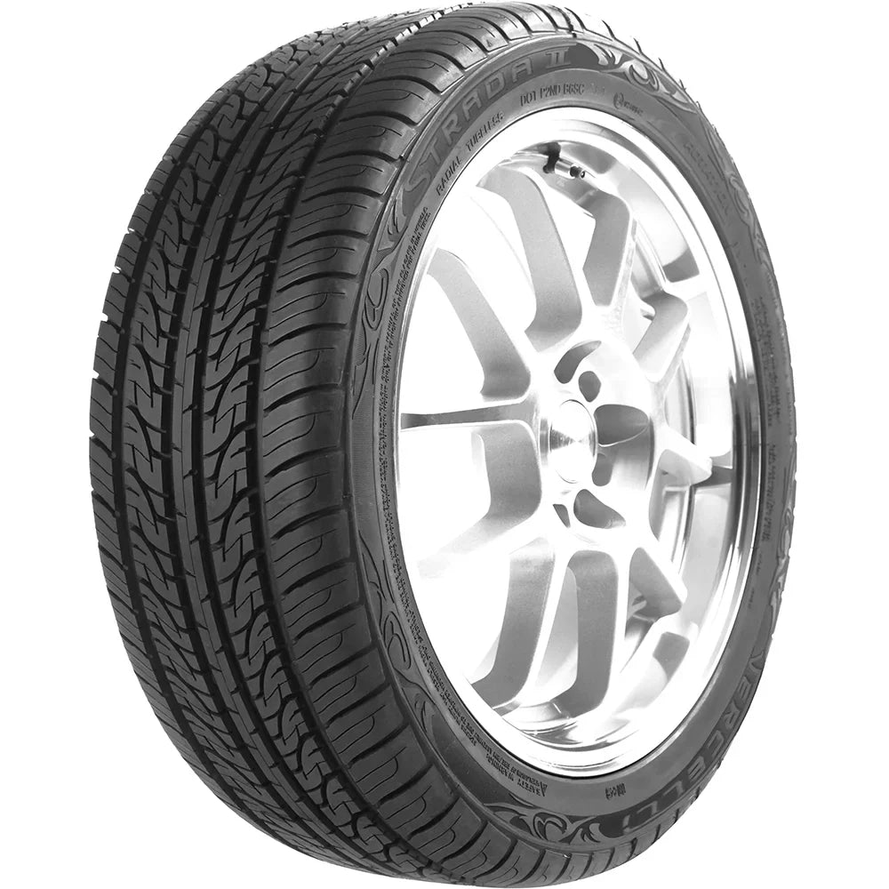 Pair of 2 (TWO) Vercelli Strada II 225/50R17 98W XL A/S High Performance Tires Fits: 2012-15 Chevrolet Cruze LT, 2012-18 Ford Focus Electric