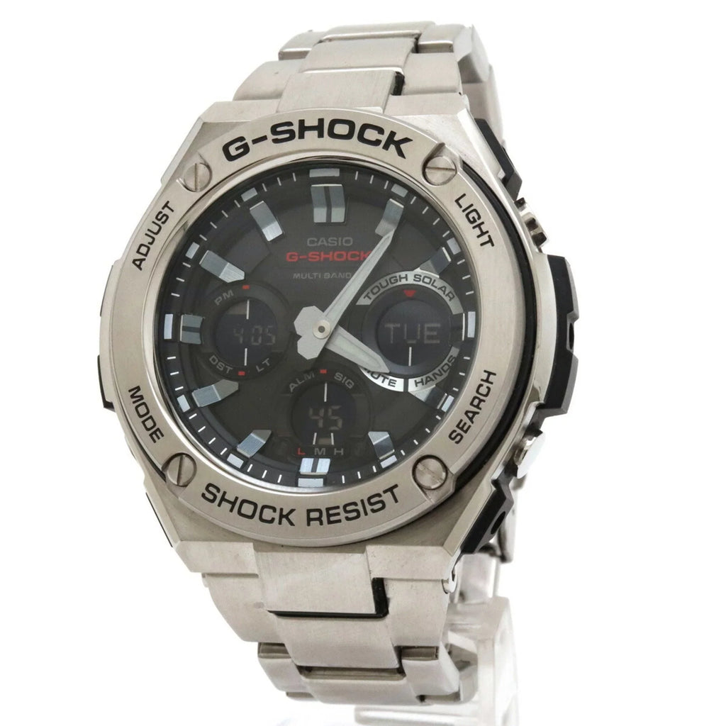 Pre-Owned Watch CASIO Casio G-Shock G-STEEL G steel tough solar multiband 6 SS black men's GST-W110D (Good)