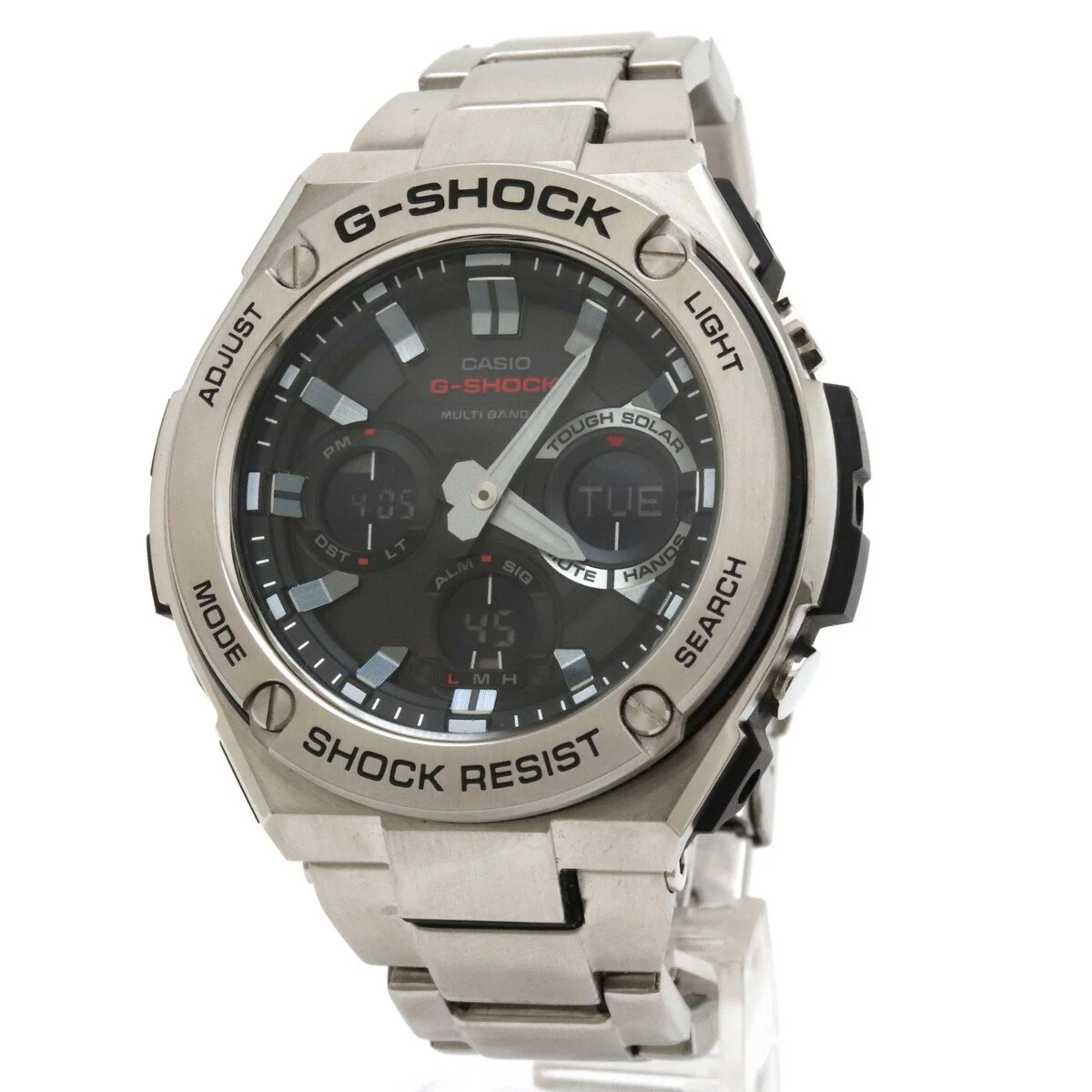 Pre-Owned Watch CASIO Casio G-Shock G-STEEL G steel tough solar multiband 6 SS black men's GST-W110D (Good)