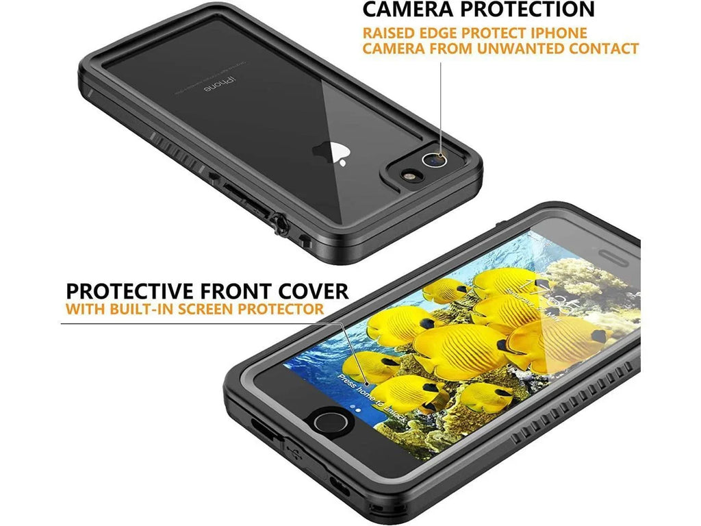 iPhone SE 2022 Case / iPhone SE 2020 Case / iPhone 7 8 Case Waterproof with Built-in Screen Protector, Shockproof Protective Shield