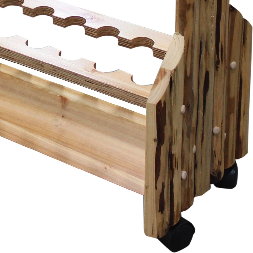 Rush Creek Creations Double Sided 16 Fishing Rod Rolling Storage Rack