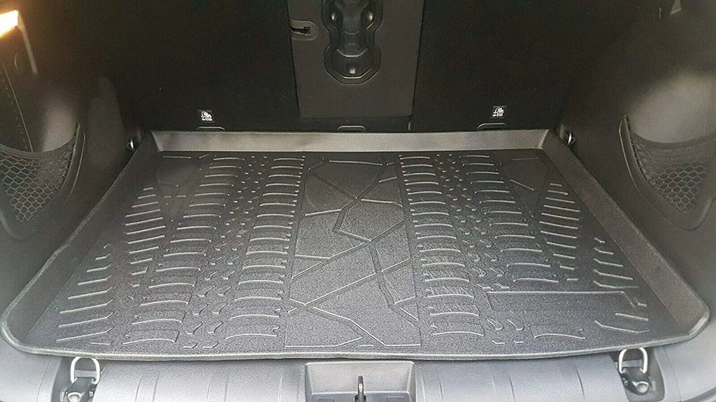 EACCESSORIES EA Cargo Liner – Trunk Mat for Jeep Renegade 2015-2023 – Durable Trunk Mats for Cars with Raised Lip – Non-Slip Car Trunk Mat Rubber – Easy to Install – Laser Pre-Cut Design