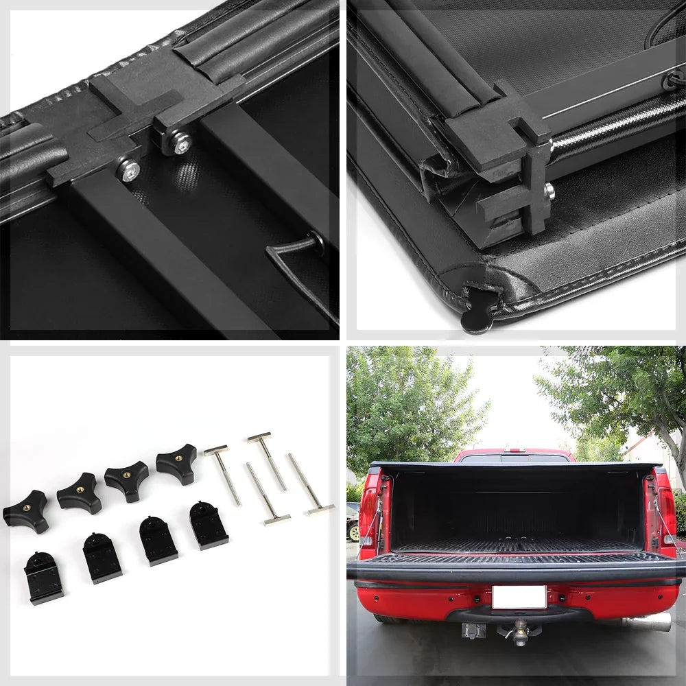Short Bed Tonneau Coating 6.5Ft Soft Tri-Fold Fleetside for 02-09 Ram 1500/2500 Fits select: 2006-2008 DODGE RAM 1500, 2003-2009 DODGE RAM 2500