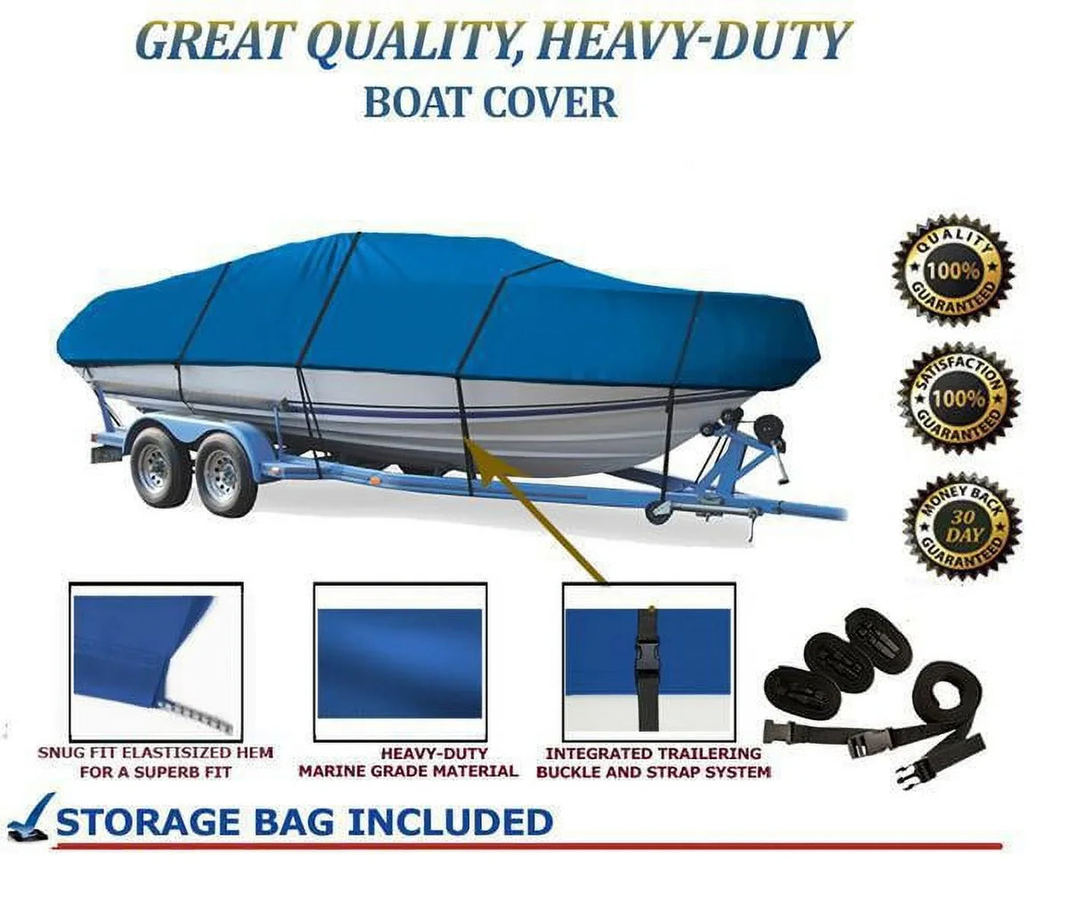 BLUE, Outstanding Standard Vessel Wrap Matching for ESSEX GENESIS 20.5 I/O 1996 1997 1998 1999 2000 2001