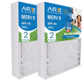 16x28x6 Air Filter MERV 8 Comparable to MPR 700 & FPR 5 Matching with Aprilaire 401 Premium USA Made 16x28x6 Furnace Filter 2 Pack by AIRX FILTERS WICKED CLEAN AIR.