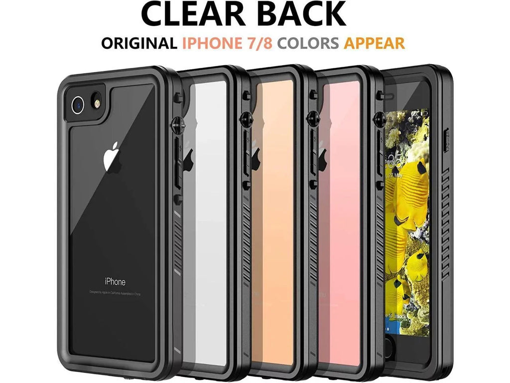 iPhone SE 2022 Case / iPhone SE 2020 Case / iPhone 7 8 Case Waterproof with Built-in Screen Protector, Shockproof Protective Shield