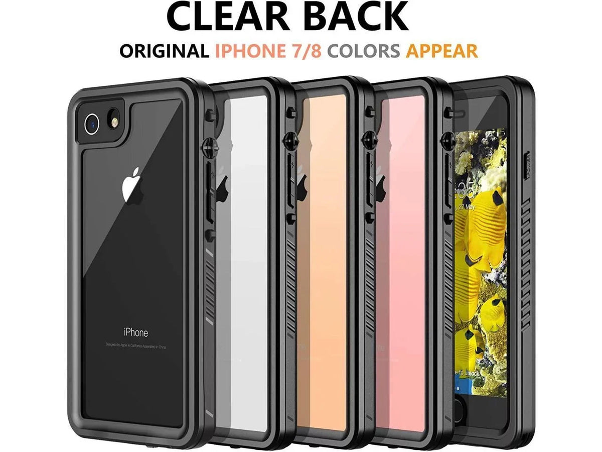 iPhone SE 2022 Case / iPhone SE 2020 Case / iPhone 7 8 Case Waterproof with Built-in Screen Protector, Shockproof Protective Shield